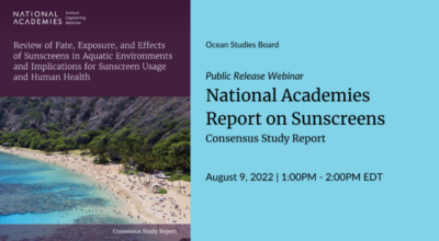 Ocean Studies Board releases sunscreen report – August 9, 2022 Image