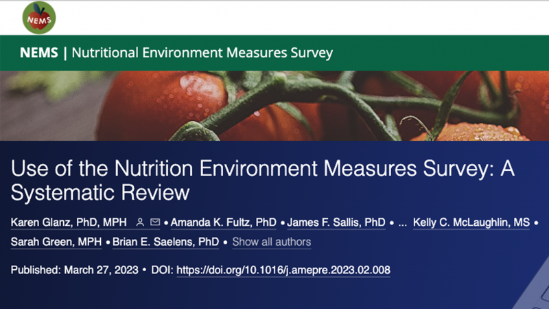 A comprehensive review covers 15 years of nutrition environment measurement tools Image