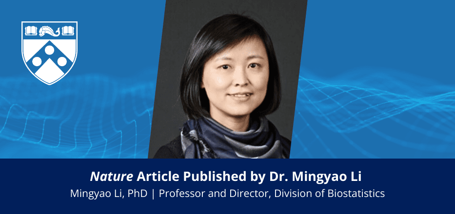 Congratulations to Dr. Mingyao Li on Her Nature Publication, “Spatial Transcriptomics Reveals Human Cortical Layer and Area Specification” Image