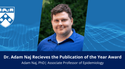Congratulations to Dr. Adam Naj on Receiving the Publication of the Year Award! Image