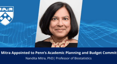 Congratulations to Dr. Mitra on Joining Penn’s Academic Planning and Budget Committee Image