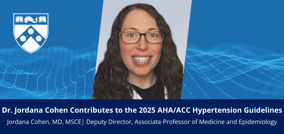 Dr. Jordana Cohen Contributes to Updated National Hypertension Guidelines Image